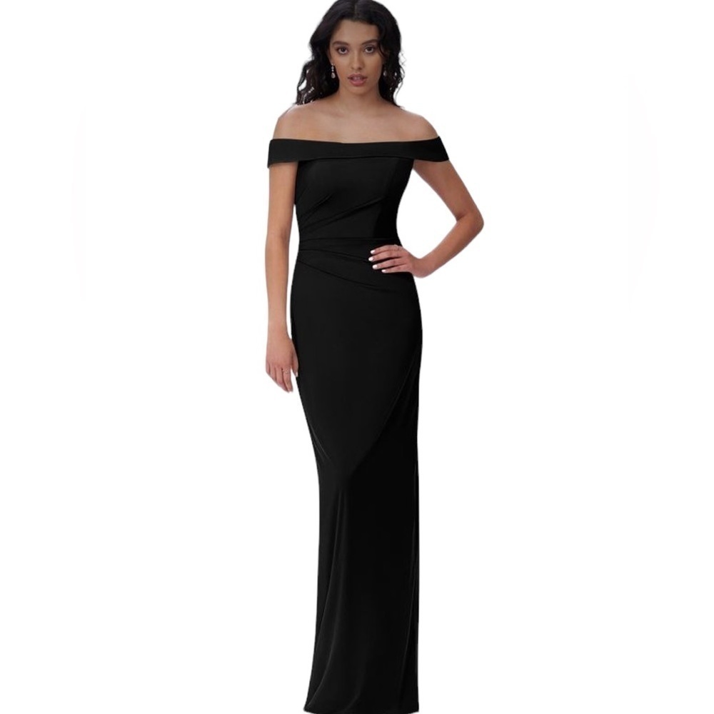 Azazie Tonya Black Dress, New with Tags, Size 6